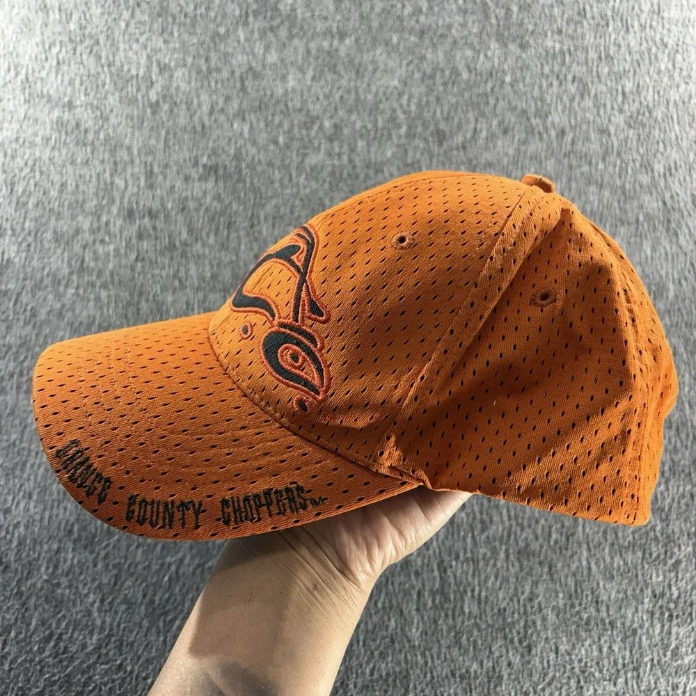 Orange County Choppers Orange Mesh Baseball Hat/Cap Bio-Domes Headgear Strapback
